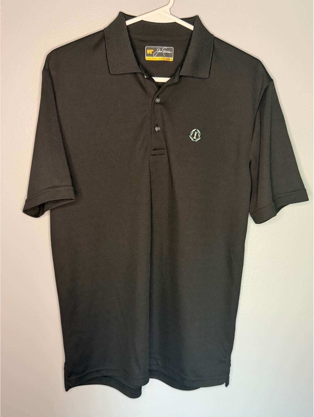 Jack Nicklaus Black Polyester Men's Polo Shirt Size S